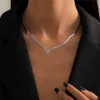 Eenvoudige minimalistische koper platte slang hals ketting choker punk V-vormige korte kraag sleutelbeen ketting voor vrouwen Halloween kostuum sieraden