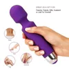 Baguette de massage en Silicone à plusieurs vitesses, vibrateur magique pour tout le corps, étanche, rechargeable par USB, 299J