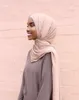 Donne di Colore Solido Hijab Fascia Sciarpa di Chiffon Musulmano Morbido Scialli Pianura Avvolge Foulard Islamico Foulard Femmehijab Stole