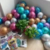10inch 50pcs/lot New Glossy Metal Pearl Latex Balloons Thick Chrome Metallic Colors Inflatable Air Balls Birthday Party Decor 20Lot