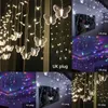 Party Decoration Butterfly LED String Strip Festival Holiday Icicle Curtain Lights Christmas Wedding Lamps EU/UK Plug