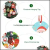 Greeting Event Festive Supplies & Gardengreeting Cards 24Pcs Home Christmas Party Xmas Decor Gift Tag Diy Tree Pendant Drop Delivery 2021 Zj