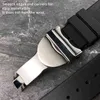 22mm Natural Rubber Silione Watch Band Special for Tudor Black Bay Gmt Curved End Pin folding Buckle Black Blue Red Wrist Strap H0218Q