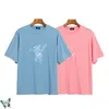 Sommar Welldone Zipper Rosa Teddy Bear T-shirts Högkvalitativ lös Vi 11 Klar T-shirt Män Kvinnor Yang Mi Samma T-shirt x0726
