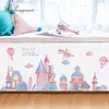 Cartoon Castle Baseard Naklejki Ścienne Dla Dzieci Pokój Dziewczyny Sypialnia Tło Dekoracji Ścienne Wystrój Home Decor Samoprzylepna Naklejka 211112