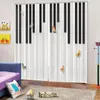 Curtain & Drapes Decoration 3D Brief Color Butterfly Black And White Vertical Bar Curtains For Bedroom Living Room