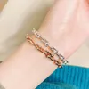 Link Chain Stainless Steel Link Cable Hands Bracelets For Women Men Rose Gold Silver Color Circle Bracelet Jewelry Gifts4447475