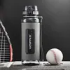 1.1L Garrafa de Água BPA Livre Portátil Papel De Vazão Shaker Garrafa Tritan Plástico Drinkware Ao Ar Livre Gym 211013