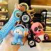 Cartoon cute music headphones Panda silicone Epoxy Trend Elephant Schoolbag Pendant Doll Chain Car Keychain G1019