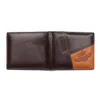 Moda erkek cüzdan tasarımcısı patchwork cüzdan gerçek deri şort çantası iyi kalite 3 kat cüzdan