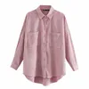 HxJJP Mulheres Preppy Oversize Corduroy Camisa Blusas Mujer de Moda Boyfriend Style Womens Tops 210607