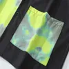 ELKMU Chemises D'été Tie-dye Color Block Patchwork Chemise Hip Hop Streetwear Lâche Blouse Mâle Harajuku Conception De Poche HE668 210708