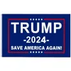 Trump 2024 Flagga 10 stilar Donald Flaggor Förvaras Amerika Bra igen Polyester Decor Banner för president USA RRB11447