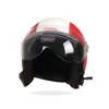 Caschi da moto Casco retrò in pelle PU 3/4 Half Face Four Senasons