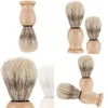 Nylon Material Woody Beard Brush Bristles Shave Tool Man Male Shaving Brushes Shower Room Accessories Clean Home