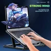 Up to 17 Inch Cooler Dual Fan Led Light Type-C Port 6 Angle Adjustable Cooling Pad Notebook Stand Laptop