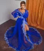 Casual jurken sexy po shoot outfits voor zwarte vrouwen Royal Blue Zie door Tule zwangerschapsgewaadsjurk zwangerschapskleding