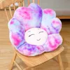 Cuscino del sedile in peluche con faccia di girasole colorato Sedia con fiori a doppio colore arcobaleno farcito per ufficio scolastico per bambini 210728