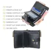 Men Customized Chain High Quality Short Card Holder Purse Coin Wallets