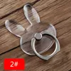 Clear Crystal Finger Ring Grip Holders Stents Transparent PC 360 graders rotation av spänne stativ Monteras universella mobiltelefonfästen6919561