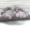 Beaded Strands Women Bracelet Nature Color Lavender Round Bead Crystal Purple Jades 14 Mm Not Dyed Glass 100% Really Kent22