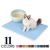 Tapis de litière pour chat imperméable à l'eau de couleur Double couche antidérapante pour chats Animaux de compagnie Litière Piégeage Animaux Tapis de litière Tapis de lit pour chat Maison propre