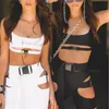 Two Piece Dress 2PCS Sexy Women Crop Top + Shorts Skinny Pieces Sets Streetwear Gothic Night Club Solid Swag Girls Lady Summer Outfits Set