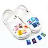 MOQ 100st Loteria Card Croc Charms Soft PVC Shoe Charm Accessories Decorations Custom Jibz For Clog Shoes Childrens Gift
