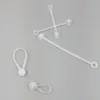 Retail Supplies Plastic Hanging Wire Ring Buckle Lanyard Snap Button for Label Card Tag Holder on Mesh Inclined Cage in Stores 500pcs