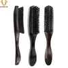 Brosse pour Barbe Cheveux Moustaches Moustache MOQ 100 PCS Bonne Qualité LOGO Personnalisé Manche en Bois avec Sanglier et Nylon Brosses à Poils Mixtes Dureté Moyenne