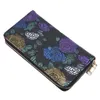 Portfele Kobiety Portfel Skórzany Karta Długie Tłoczenie 3D Kobieta Zipper Clutch Clutch Coin Purse Ladies Wristlet Uchwyt