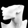 هيكل عظمي أقراط للنساء الرجال المجوهرات هالوين الأذن آخر العتيقة الفضة اللون الجمجمة 1 زوج