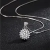 26 Style Sparkling Luxury Jewelry Lover Pendant 925 Sterling Silver Top Sell Round Cut White Topaz CZ Diamond Gemstones Eternity Women Wedding Clavicle Necklace