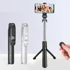 Selfie Stick compatibile con Bluetooth 360 Supporto per telefono in streaming live rotante Treppiede multifunzione retrattile e portatile