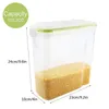 Storage Bottles & Jars 4Pcs 4L Plastic Cereal Dispenser Box Kitchen Food Grain Rice Container Moisture-Proof Grains Barrels