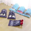 Sacos de armazenamento Sapato de viagem Saco de cordão impresso não - tecido Dobrável Dobrável Ótimo organizador de espessura tampas de espessas pacote de pacote