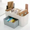 Caja de cosméticos de escritorio PP, cajón pequeño, mesa de plástico, estuche de maquillaje, cajas de almacenamiento de joyería para baño, maquillajes multifunción para el hogar