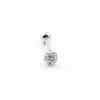 925 sterling silver ring Nipple Tongue fashion CZ Ear Barbell Piercing bar