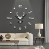 3D tête de cerf bricolage horloge murale personnalité créative salon Silence horloges acrylique parure moderne contracté décor à la maison