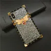 Top Fashion Glitter Square Telefonfodral för iPhone 14 13 12 Pro Max 11 X XR XSmax Shell för Samsung Galaxy S22 S21 S20 Plus Obs 20 10 Cover