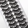 Atacado 10Pairs 3D Lashes Natural Long Vegan Lash Dramática Cílios Falsos Faux Cils Maquiagem Falsa Eyelash Extension Maquiagem