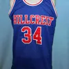 Nikivip Hillcrest High School Ray Allen # 34 Maglia da basket retrò bianca blu Maglia da uomo cucita con nome personalizzato