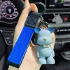 Keychains Lanyards Creative Cartoon Bear Keychain Fashion Punk Animal Keyring For Woman Car Bag Pendant Key Chains Par Gift 6 Colors H6EU