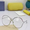 Óculos ópticos para homens e mulheres estilo retrô 0254 Lente de luz Anti-azul Placa oval Frame com 2964