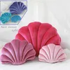 Fairy Home Luxury Decor Shell Pillow Princess Fantastiska Velvet Sea Bed Sofa Kudde Ation Gift 210728