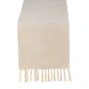 Chemin de table en lin de coton de style ferme avec frange faite à la main, coureurs de salle à manger de village de jute tissé rustique décor de toile de jute 210709