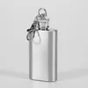 1oz 2oz Mini Stainless Steel Hip Flask with Keychain Portable Outdoor Flagon Whisky Stoup Wine Pot Small Alcohol Bottles