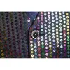 Arc-en-ciel Sequin Mousseux Gilet Mâle Slim Fit V Cou Paillette Gilet Mens Club Party De Mariage Costume De Bal pour Chanteurs Danseurs 210522