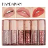 6 colori/set lucidalabbra moda rossetto liquido lucidalabbra set idratante naturale labbra di velluto impermeabile gloss confezione regalo