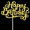 Вечеринка декор хрустальный горный хрусталь блестящий с днем ​​рождения торт топпер годовщины детей дни рождения торты топперы SN5258